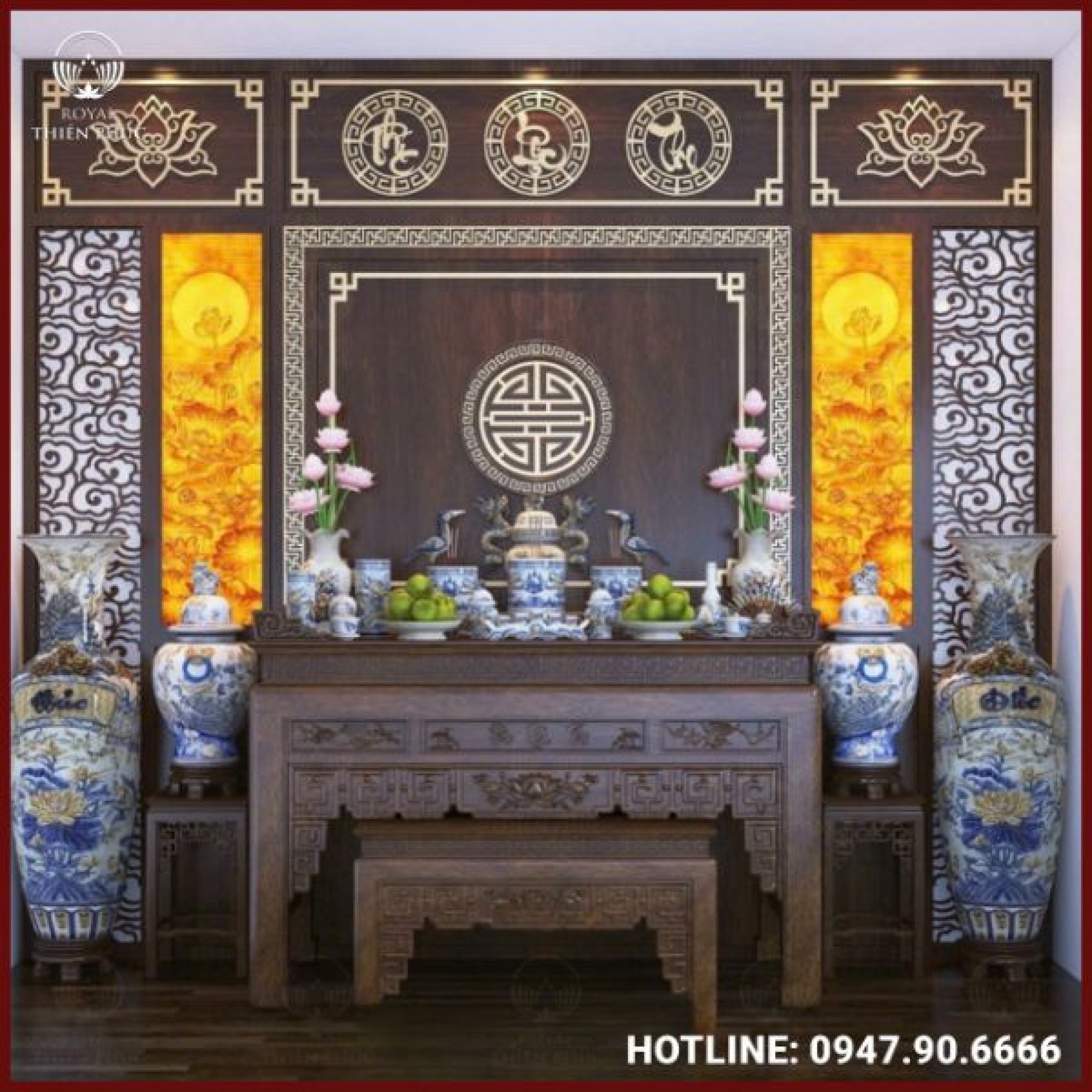 Bản thiết kế phòng thờ - Mẫu 12