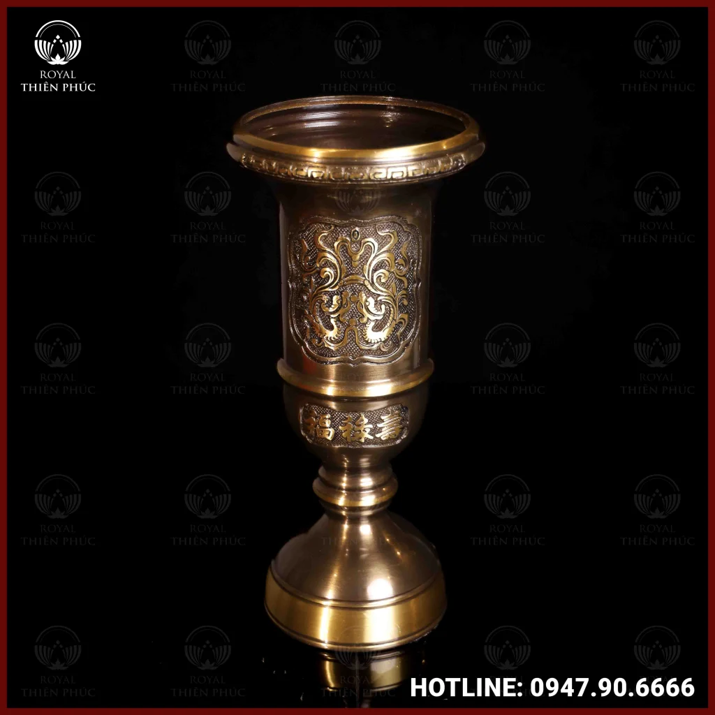 Ống hương đồng vàng hai công nghệ cao 34cm nặng 2,4kg 1 ANH 1 of 5 6