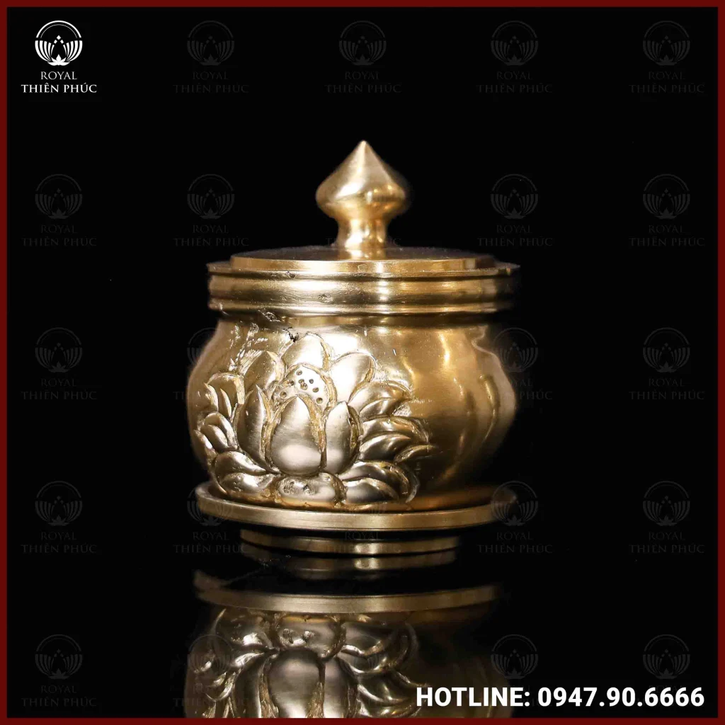 Chóe thờ bằng đồng catut cao 7cm 3 ANH 1 of 6