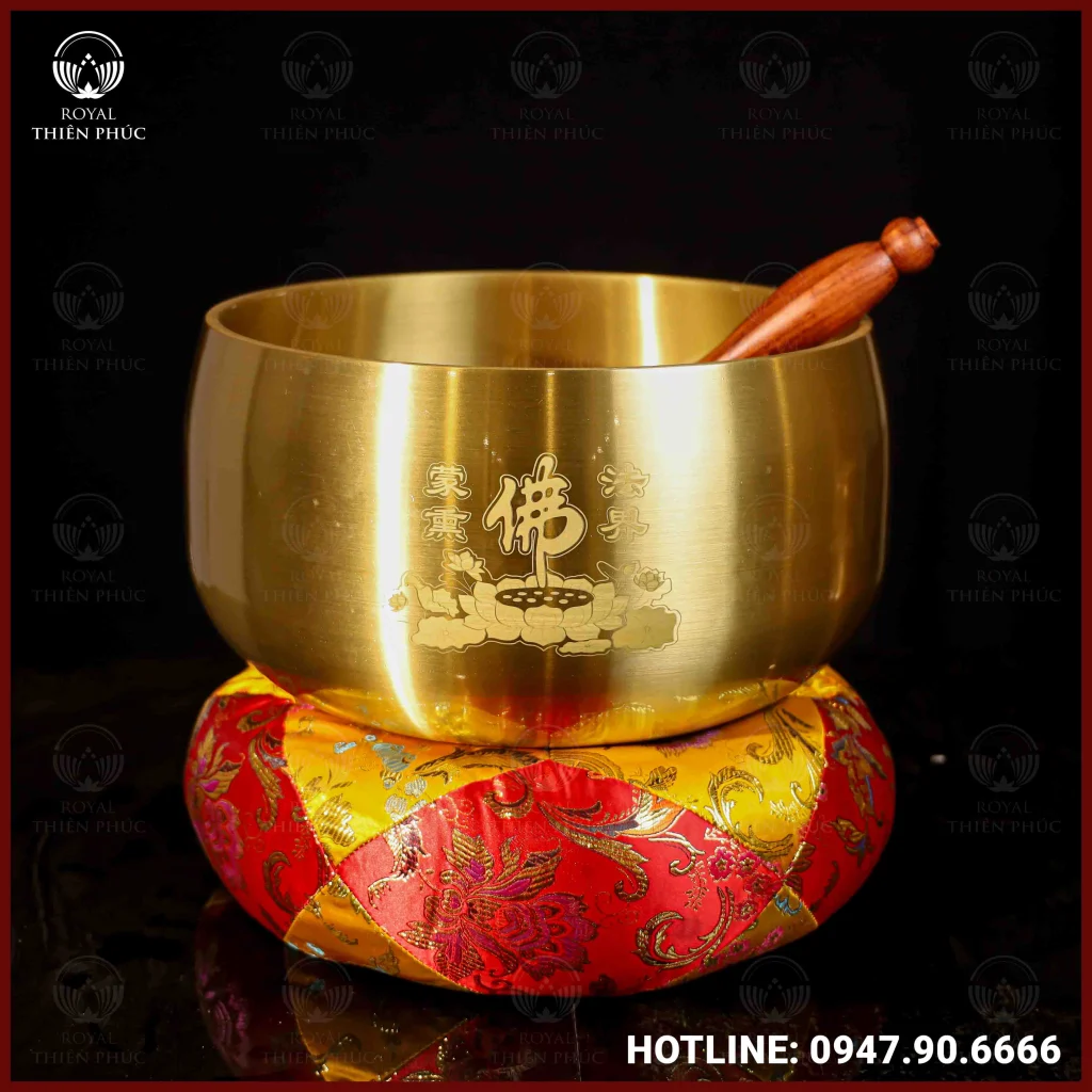 Chuông bát đồng vàng đường kính 30cm cao 17cm nặng 8kg 1 ANH 1 of 6 4