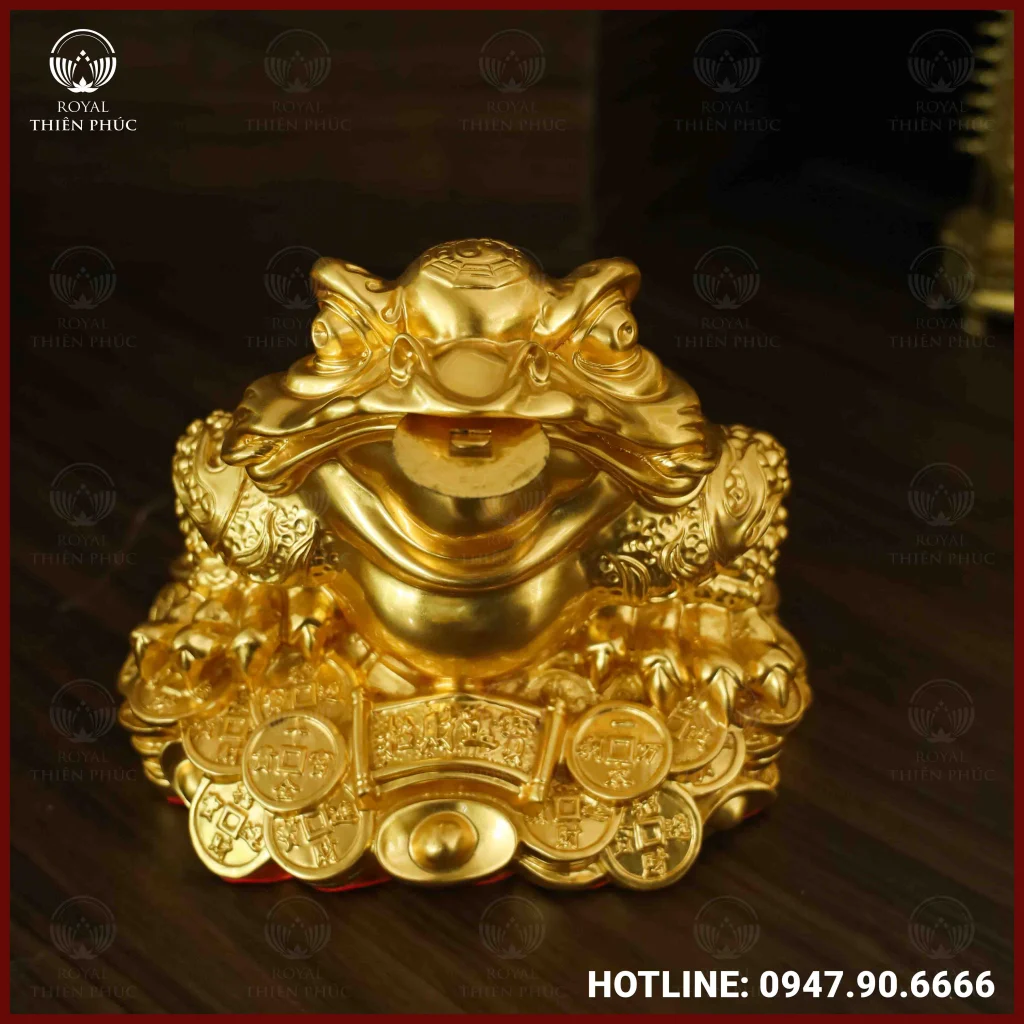 Tượng Thiềm Thừ bằng đồng vàng dát vàng 1 ANH 121 of 159