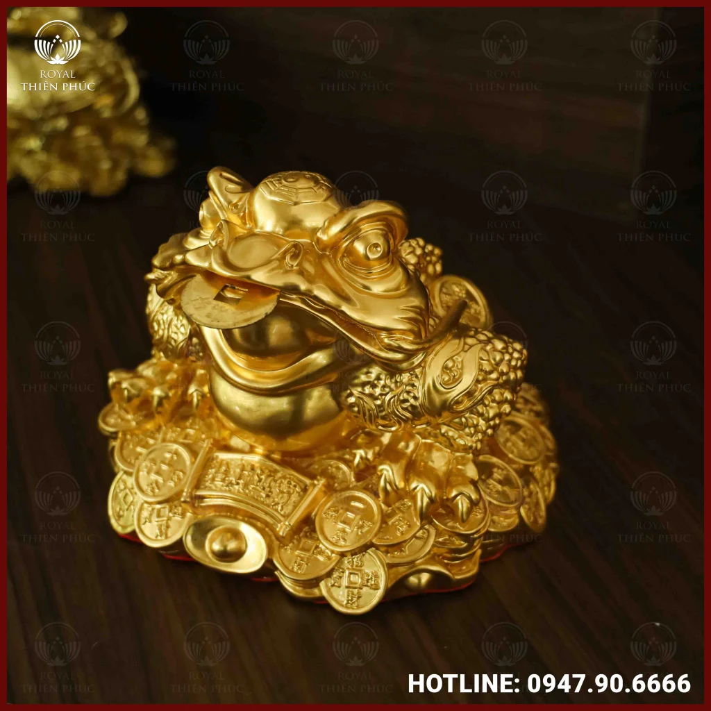 Tượng Thiềm Thừ bằng đồng vàng dát vàng 3 ANH 122 of 159