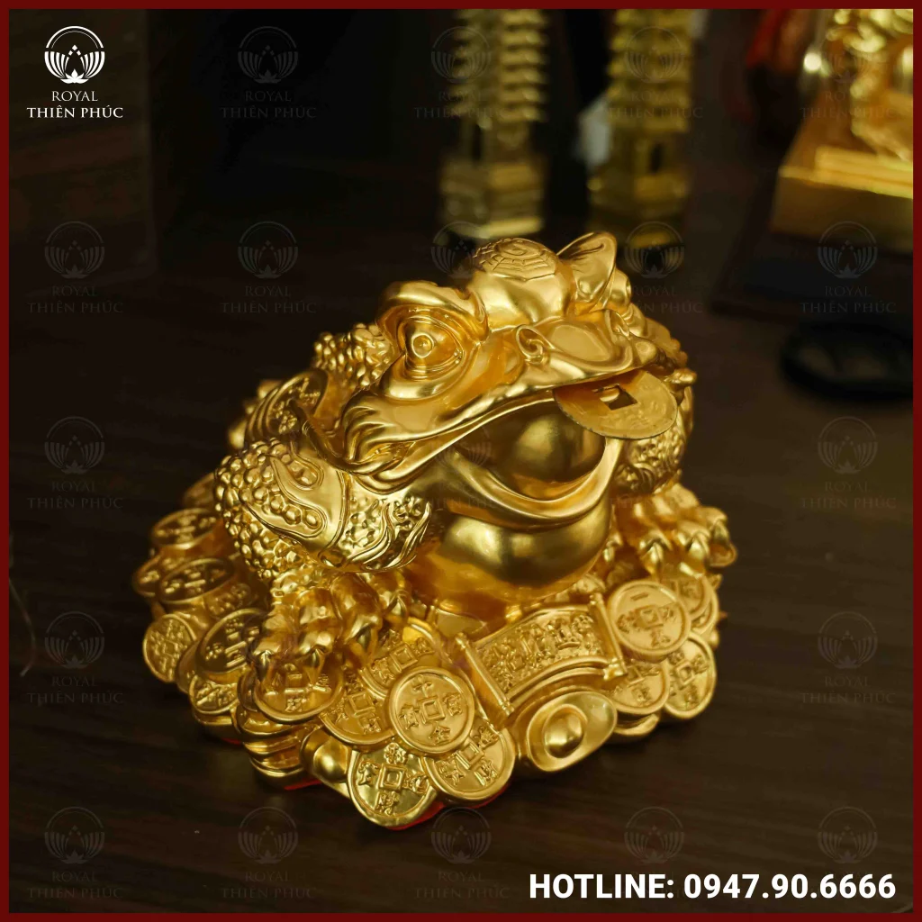 Tượng Thiềm Thừ bằng đồng vàng dát vàng 4 ANH 123 of 159