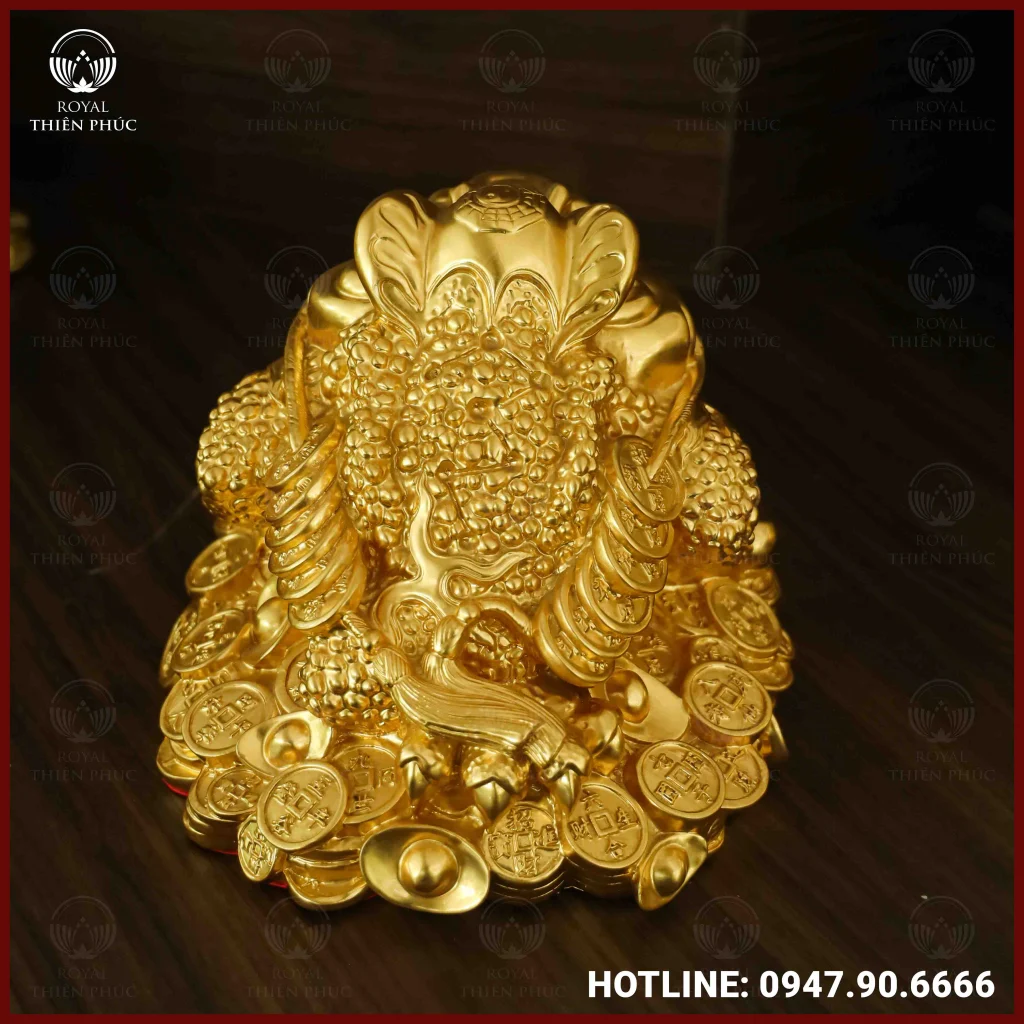 Tượng Thiềm Thừ bằng đồng vàng dát vàng 2 ANH 124 of 159