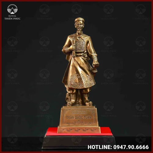 Tượng Trần Hưng Đạo bằng đồng vàng 40cm 5 Tượng Trần Hưng Đạo bằng đồng vàng 40cm