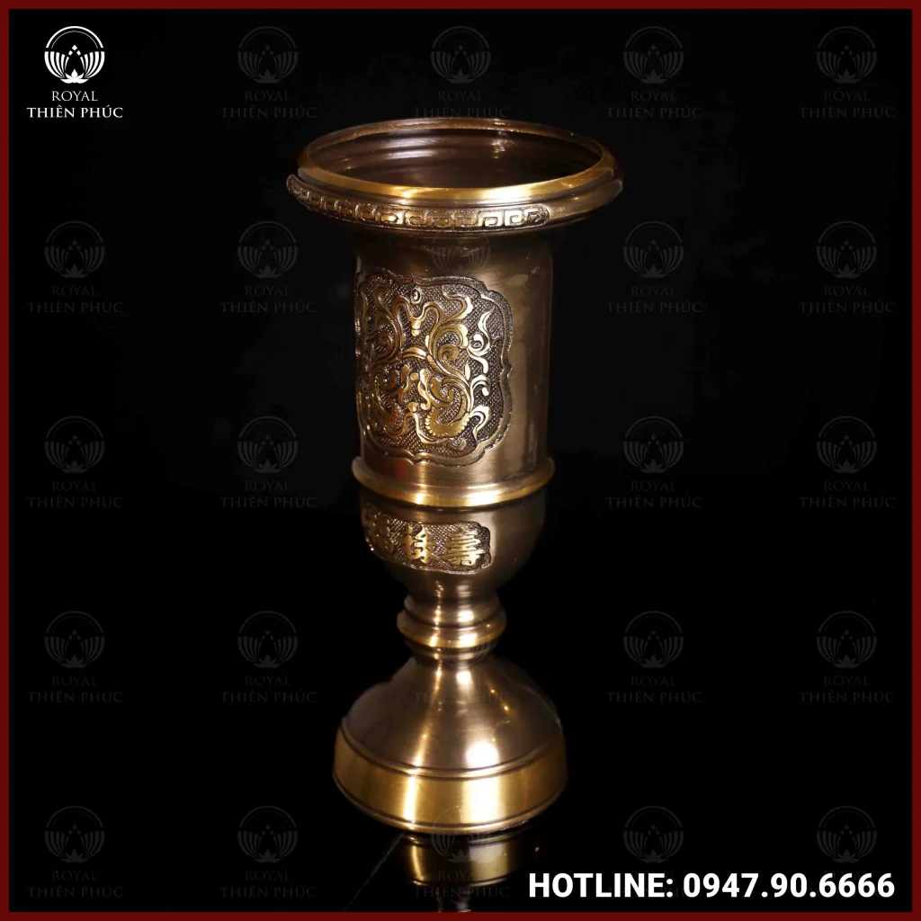 Ống hương đồng vàng hai công nghệ cao 34cm nặng 2,4kg 3 ANH 2 of 5 6