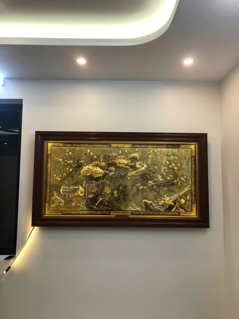 Tranh Vinh Hoa Phú Quý Đồng Mỹ Nghệ 1m97 x 1m07 Lắp Đặt Tại Thạch Thất, Hà Nội – Đồ Đồng Thiên Phúc