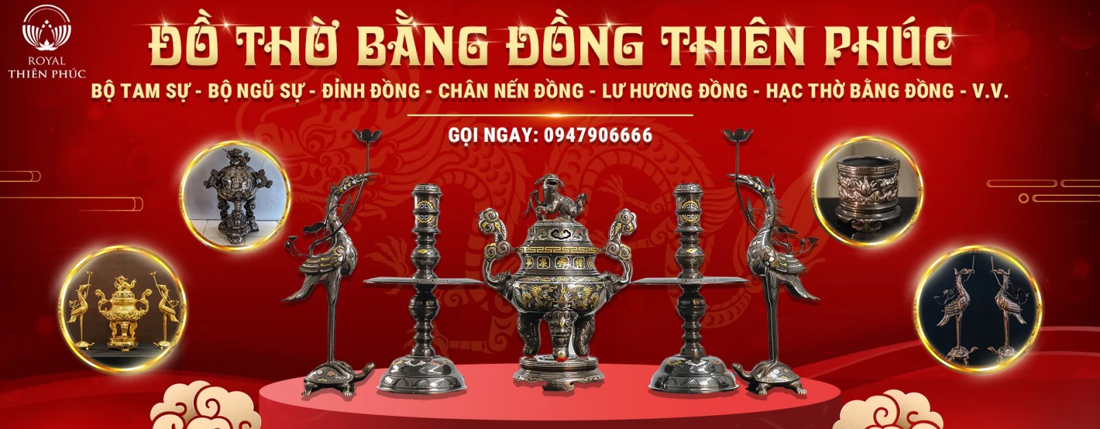Đồ thờ bằng đồng Thiên Phúc