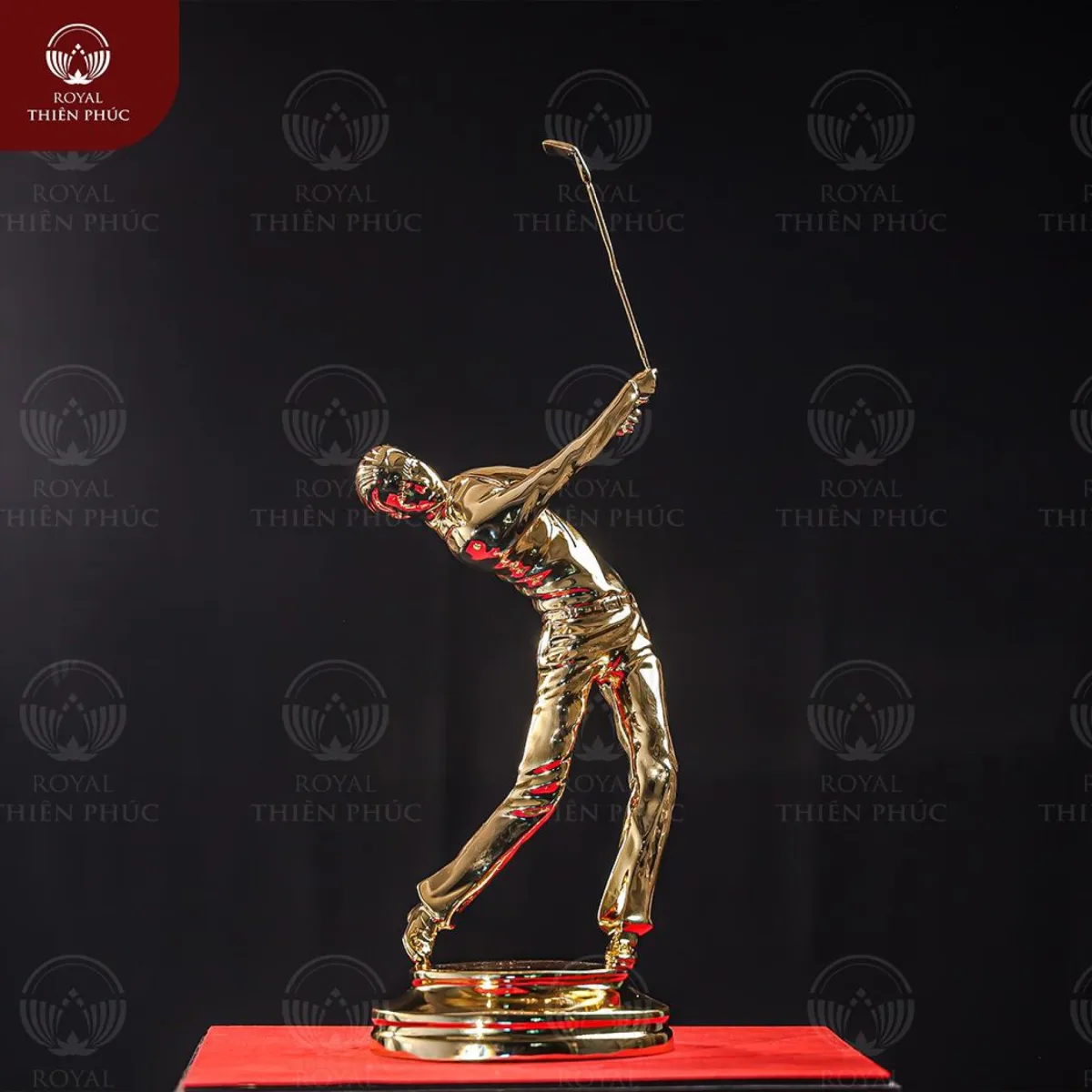 Tượng đánh golf lưu niệm bằng đồng mạ vàng 24k tinh xảo 5 tuongdanhgolfluuniembangdongmavang24ktinhxao5 w1200