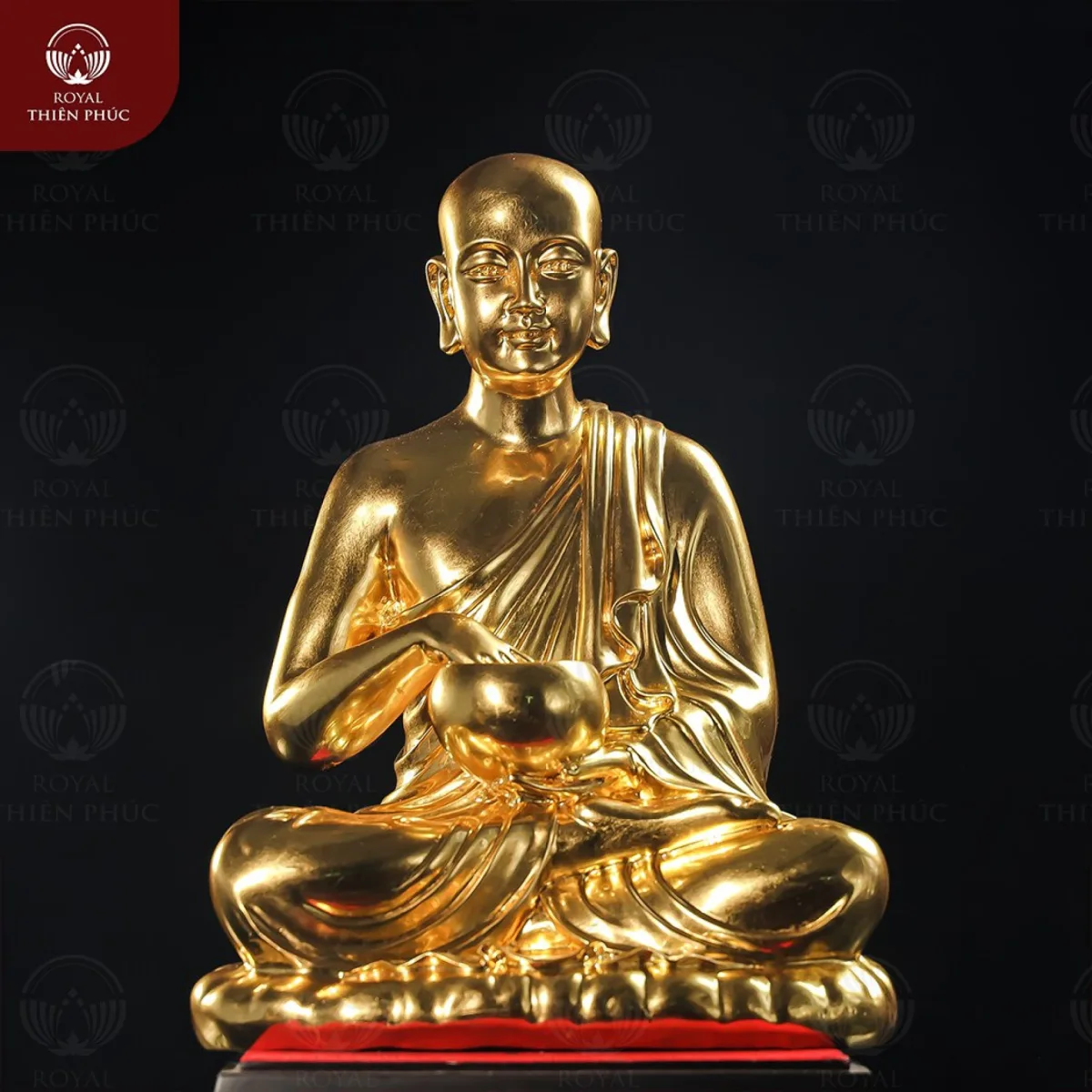 Tượng Thánh Tăng Sivali khất thực bằng đồng vàng dát vàng 1 tuongthanhtangsivalikhatthucbangdongvangdatvang1 w1200