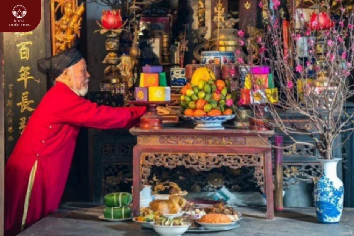 Hướng cách bao sái bàn thờ đơn giản chuẩn phong tục cổ truyền 1 Bao sái bàn thờ gia tiên dịp cuối năm