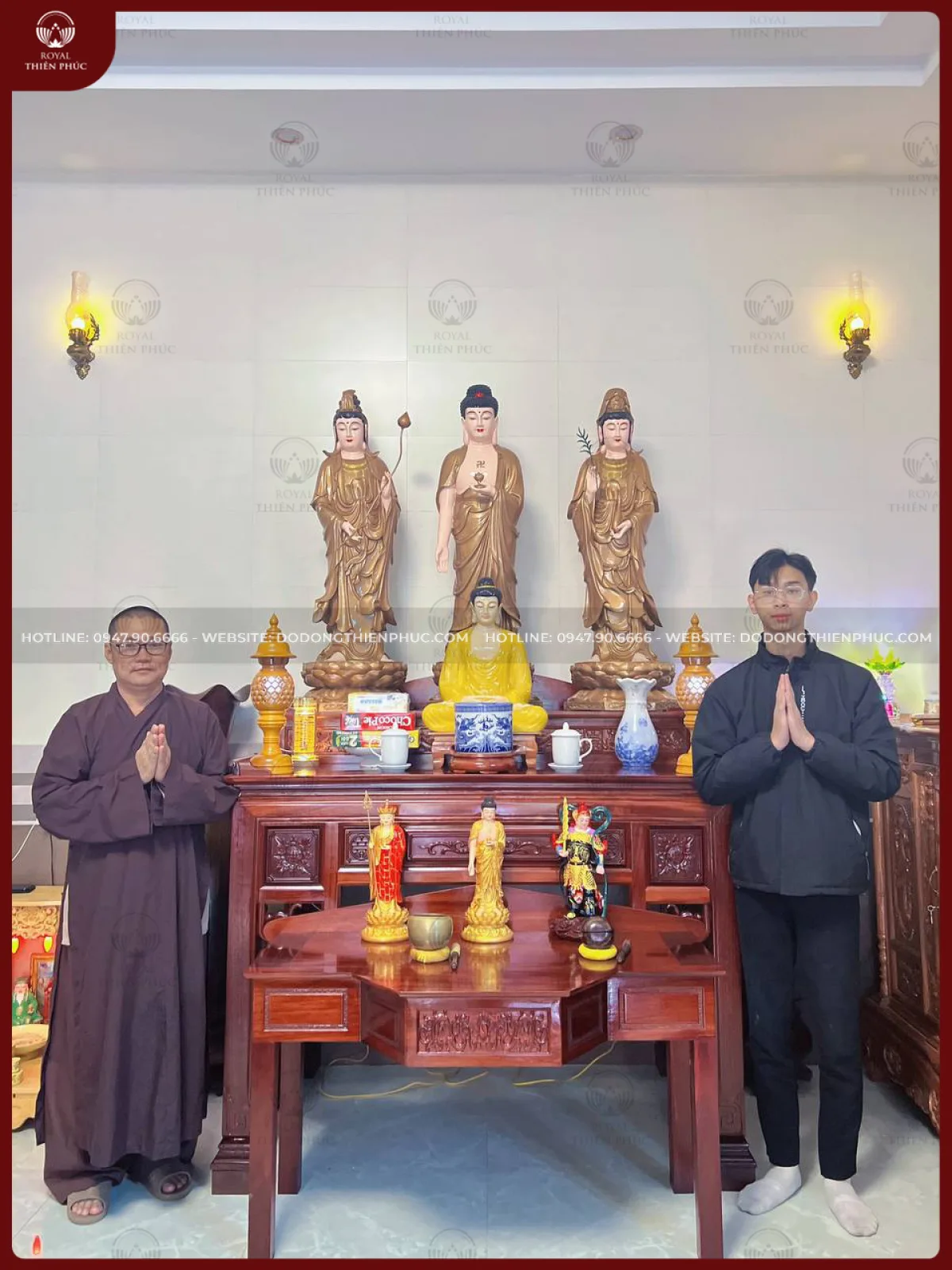 Bàn Giao Tây Phương Tam Thánh Phật 1m2 cho Thầy tại Nghệ An 1 Bàn Giao Tây Phương Tam Thánh Phật 1m2 cho Thầy tại Nghệ An