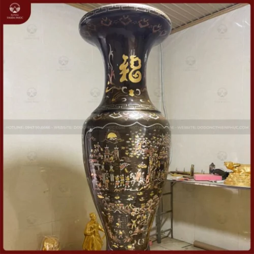 Lọ lộc bình vinh quy bái tổ tam khí điểm vàng cao 1m6